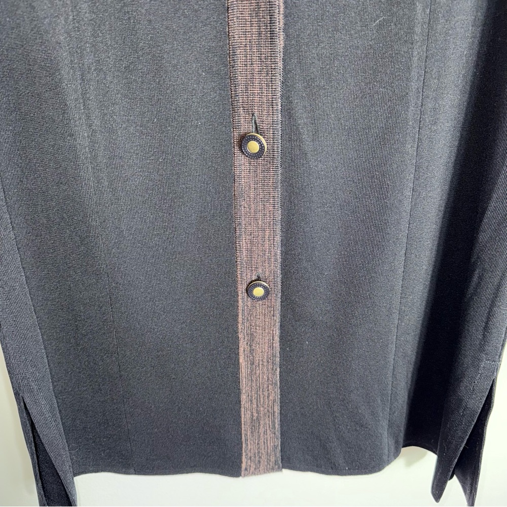 Exclusively Misook Button Front Jacket Blazer-Bla… - image 4